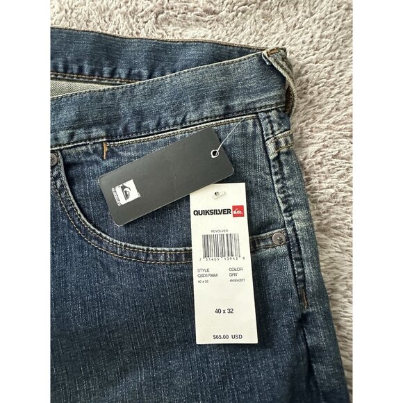 Quiksilver Men’s Jeans Revolver Straight Fit Size 40x32 New - Picture 8 of 16
